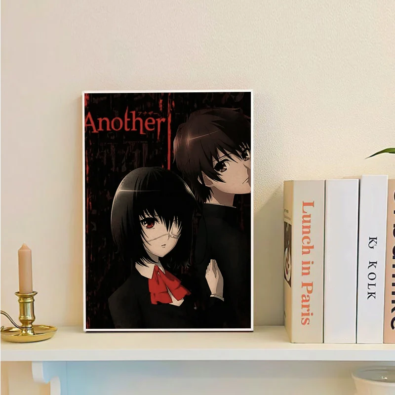 Japanese Horror Anime Another Classic Movie Posters Vintage Room Home Bar Cafe Decor Vintage Decorative Painting
