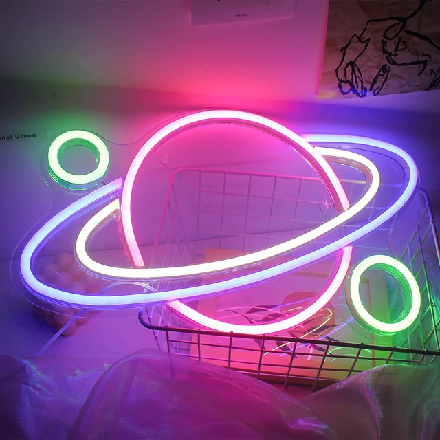 Upgrade your home decor with the Large Size USB LED Neon Sign Good Vibes Game Shaped Wall Light