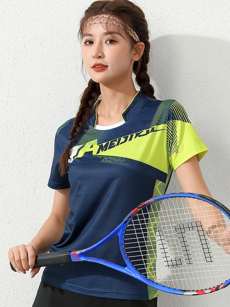 Table Tennis Uniform Ladies Quick Drying Tennis Large Size Short Sleeve Badminton Shirt Suits Shorts Men Women Sports Culottes