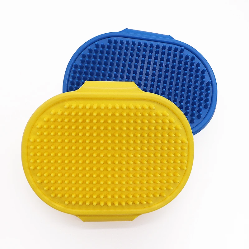 Pet Bath Brush Soft Rubber Comb Dogs Washing Massage Dispenser Cats Cleaning Shower Brushs Pets Hair Fur Grooming Tools Supplies