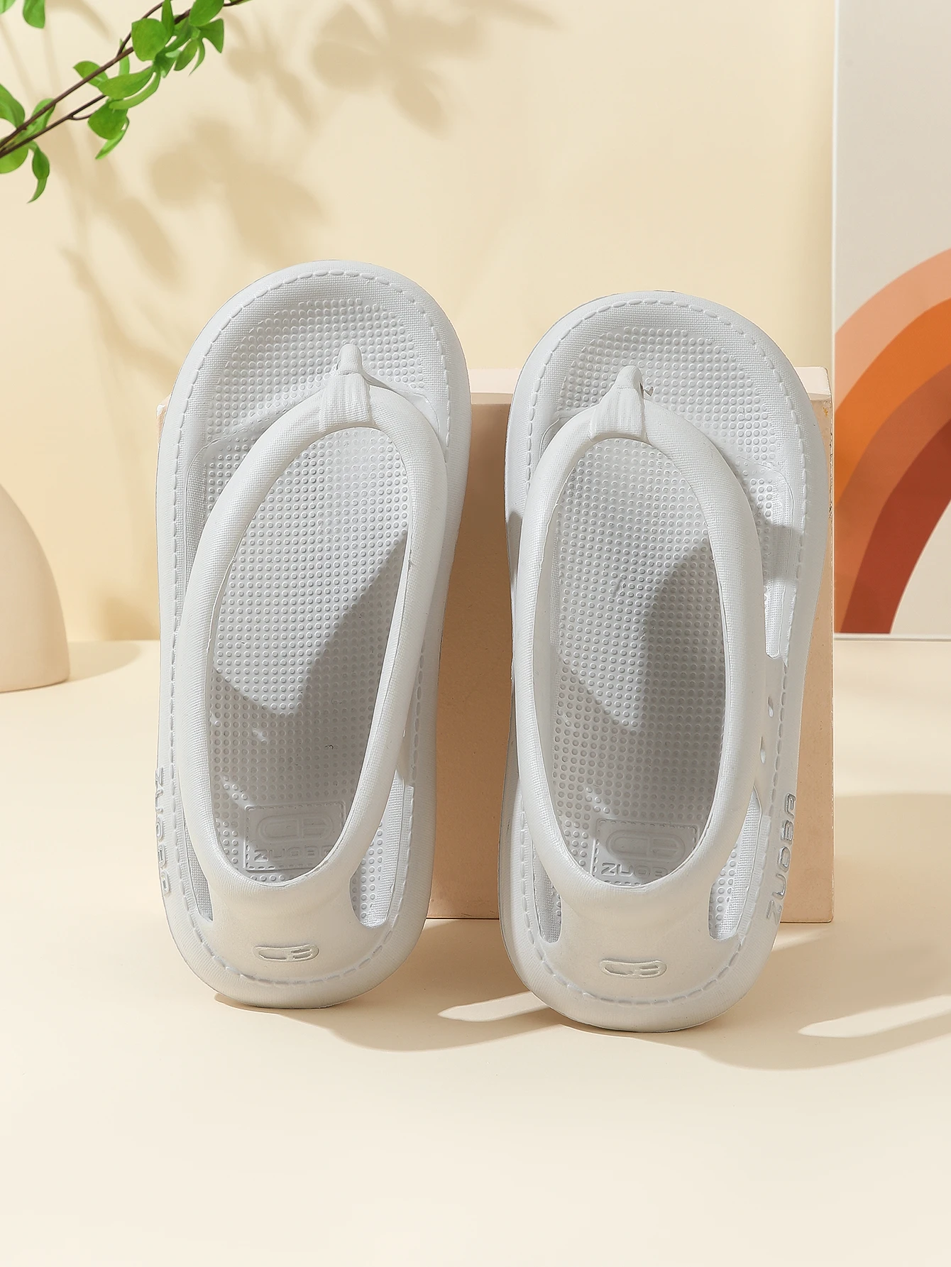 Flip-Flops mit Absatz für Männer und Frauen im Sommer, rutschfest, langlebig und verschleißfest, Flip-Flops mit Absatz, verdickte Hausschuhe – Detail 6