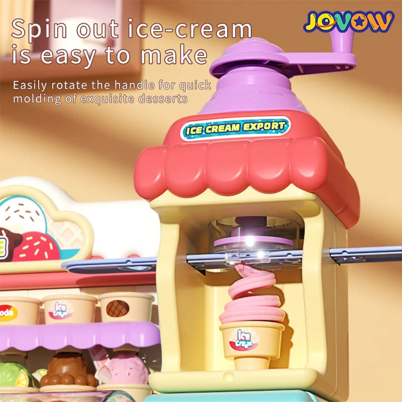 Children's Color Clay Noodle Machine DIY Play Dough Tools Ice Cream Plasticine Mold Kit Puzzle Toys for Boys Girls Birthday Gift 4
