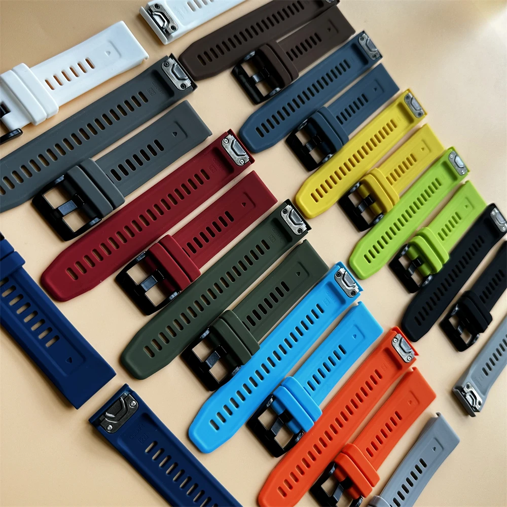 Enhanced Silicone Sport Strap - QuickFit 26/22mm, Universal Fit