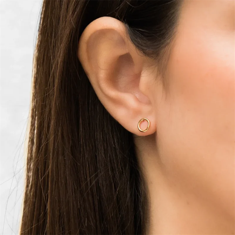 Orecchini A Cerchio Semiaperti MYEARS In Oro 14k, Piccoli, Bohémien, Ipoallergenici, Realizzati A Mano