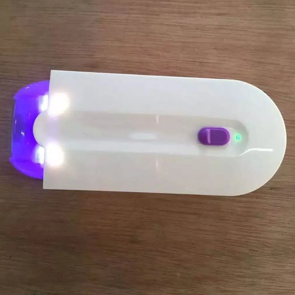 Portable Electric Epilator With Blue Light Painless Hair Removal USB Rechargeable Women Body Face Leg Bikini Shaver Hair Trimmer 6