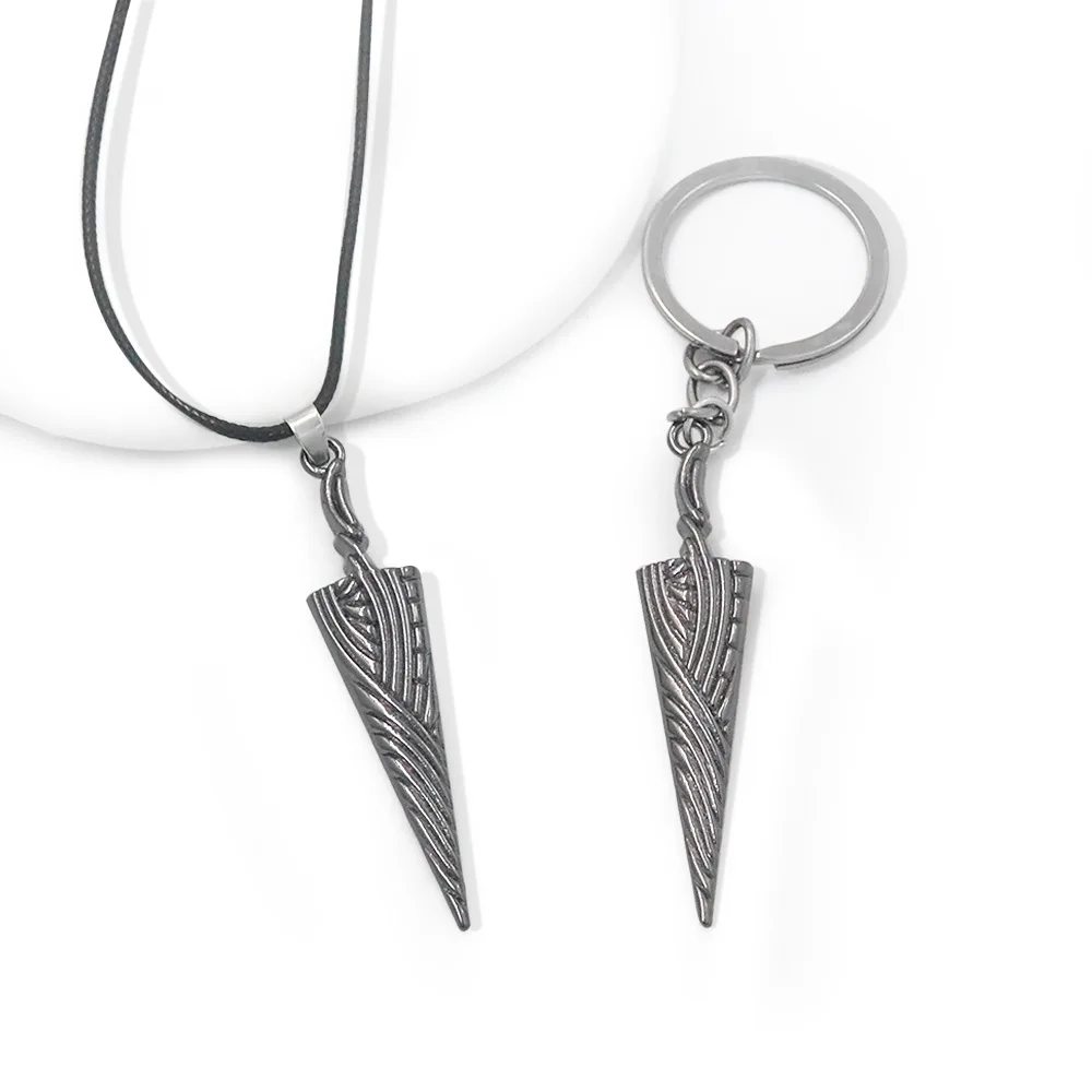 Game Hollow Knight Bone Nail Keychain Fashion Nail Sword Metal Pendant Keyring For Women Men Jewelry Accessories Charm Gifts