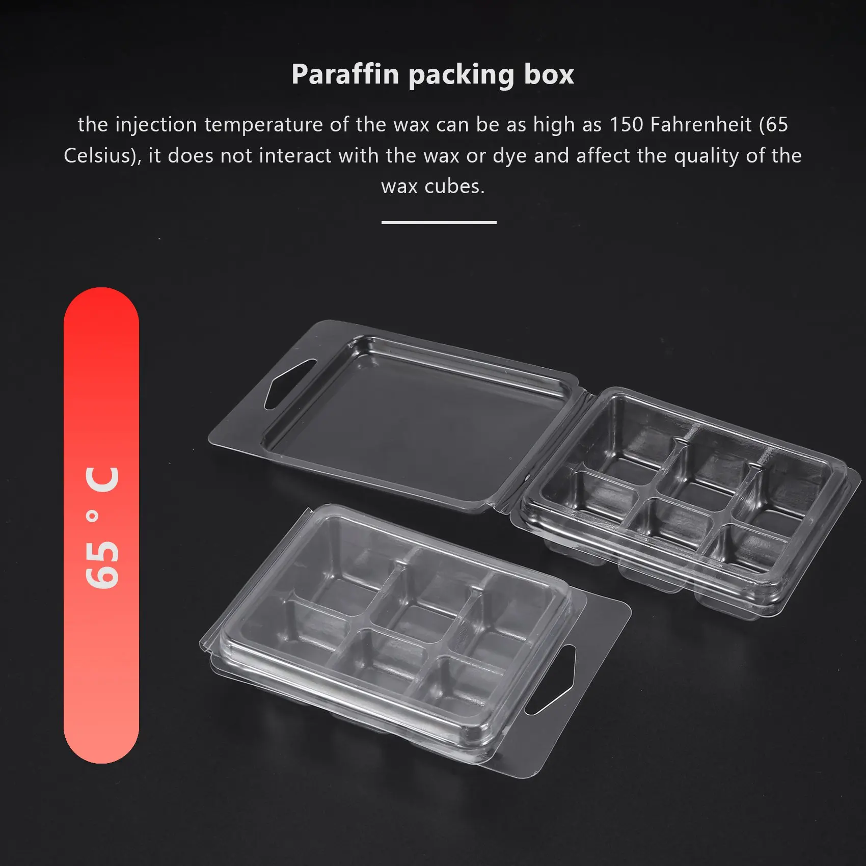 60 Pack Wax Melt Containers-6 Cavity Clear Empty Plastic Wax Melt Molds -  Clamshells For Tarts Wax Melts.