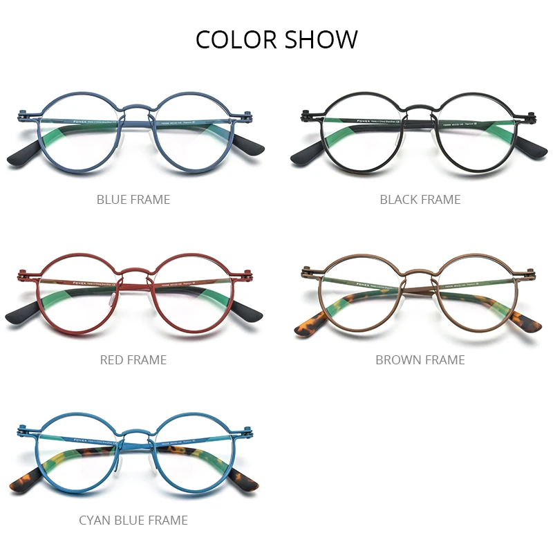 

Titanium Glasses Frame Men 2023 Vintage Round Prescription Eyeglasses Myopia Women Frames Optical Spectacles Korean Eyewear