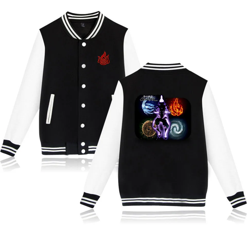 Avatar The Last Airbender Baseball Bomber Jacket Men Women Hip Hop