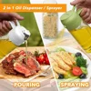16oz/470ML Glass Oil Dispenser with Automatic Flip Lid  2in1 Kitchen Bottle,Cooking Sprayer,Leak-Proof Design,Oil Spray Bottle 5
