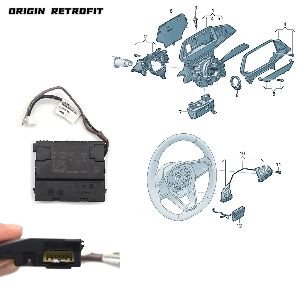 

3G0 959 542 A B for MQB Steering Wheel Hands Free Comfort Module KLR