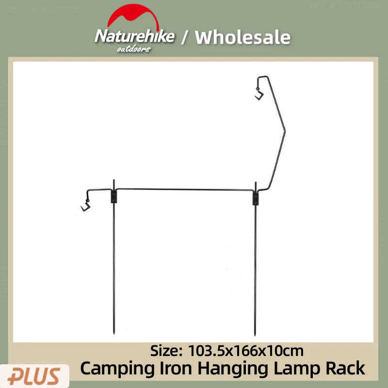 

Naturehike Наружная многофункциональная вешалка для светильников Освещение для кемпинга Портативная железная подвесная подставка для светильника Подставка для освещения для рыбалки