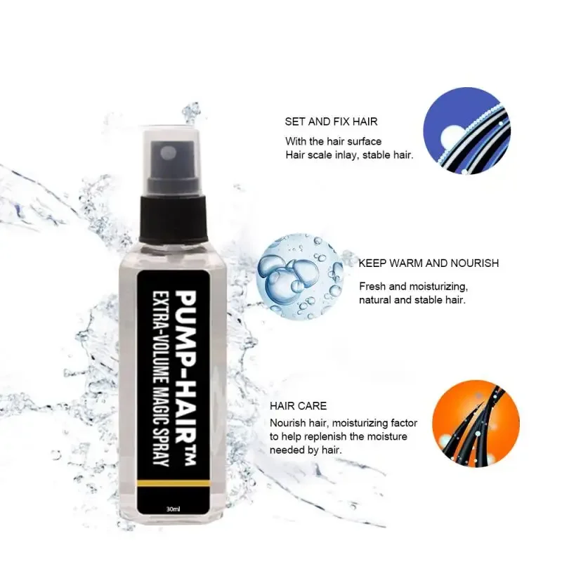 PUMP-HAIR Extra-Volume Spray Hairspray Hair Styling Spray Strong Hair Styling Gel Contains Dense Fibers