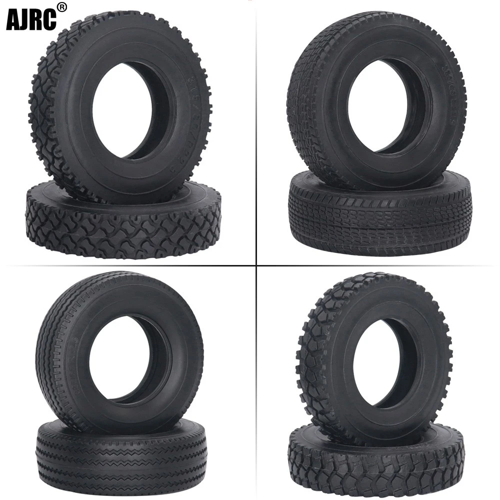 4pcs 1/14 Trailer Rubber Tires Wide/narrow Gravel Tire Road Tyre Wheel