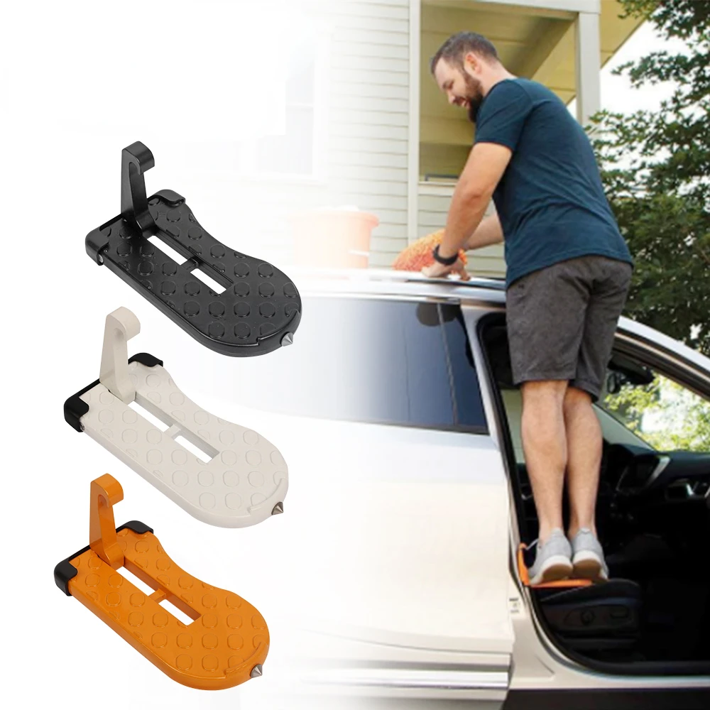 

1pcs Foldable Car Roof Rack Step Car Door Step Universal Latch Hook Auxiliary Walking Car Foot Pedal