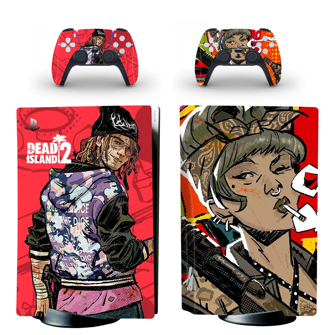 Dead Island 2 Ps5 Disc Skin Sticker Protector Decalcomania Cover Per Console Controller Ps5 Disk Skin Sticker Vinyl