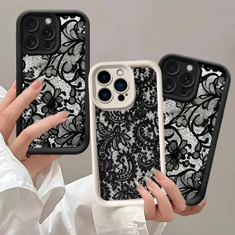 Retro Black Lace Phone Case Cover