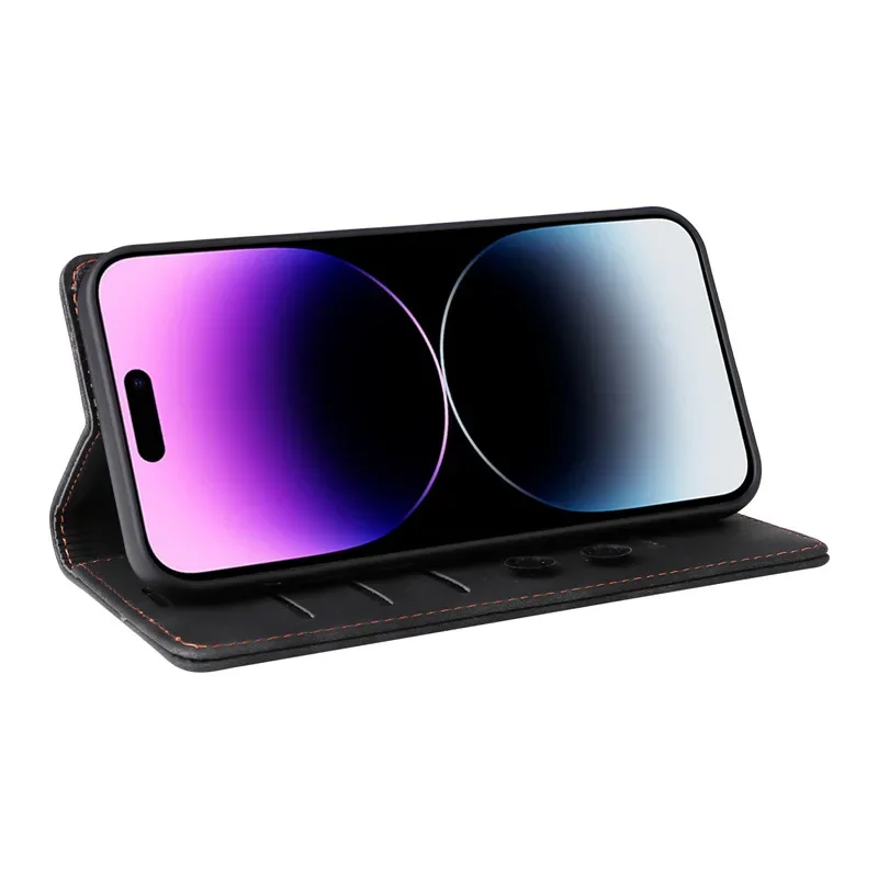 Magnetic Protective Wallet Flip Case - Leather Cover