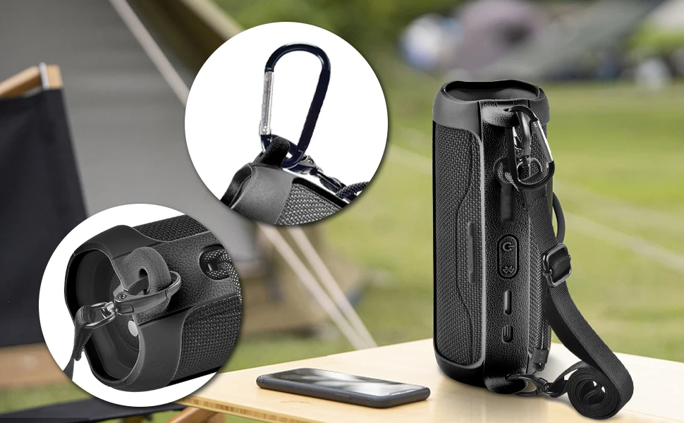 (CASE ONLY) Silicone Case for JBL FLIP 6 Waterproof Portable Bluetooth Speaker, Gel Soft Skin Rubber Cover, Travel Carrying