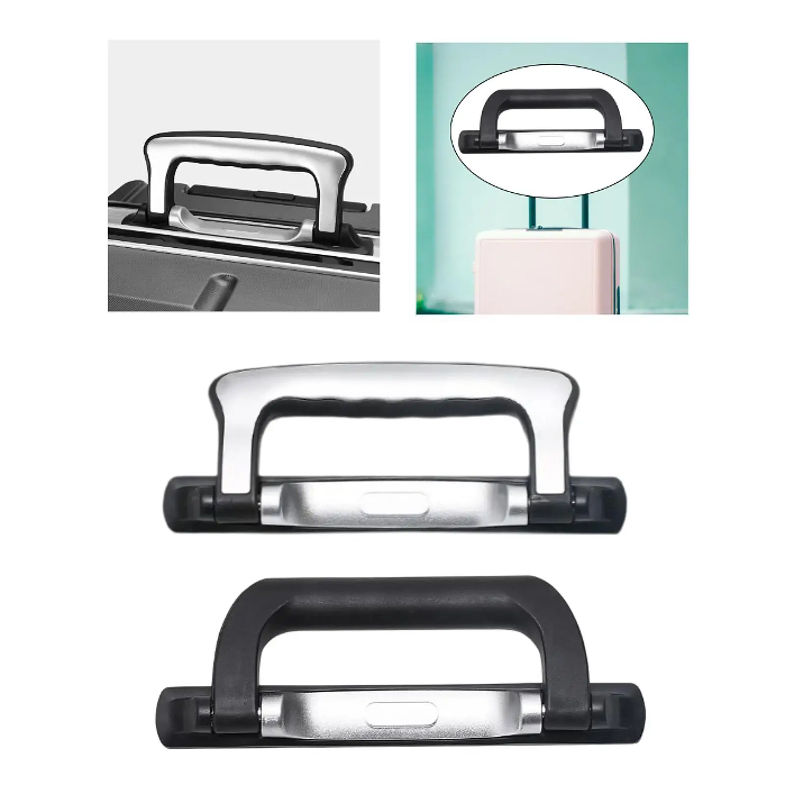 Luggage Trunk Handle Portable Wear Resistant Repairing with Mounting Screw