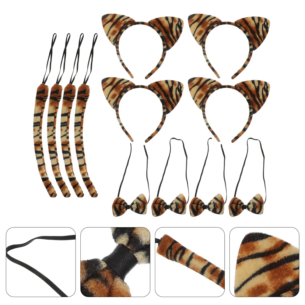 

Cat Ear Headbands Party Hairband for Halloween Fur Cat Headband Leopard Makeup Headband Headwear For Women Hair Hoop