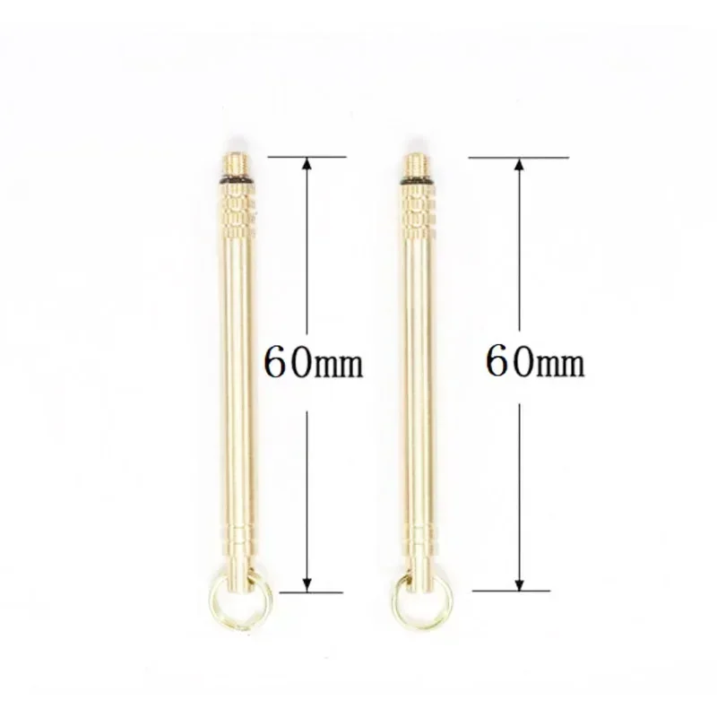 Toothpick Set 1PC Brass Titanium Alloy Telescopic Toothpick Keychain Pendant