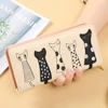 Women Long Wallet Cat Phone Card Holder Embroidery PU Leather Purse 6