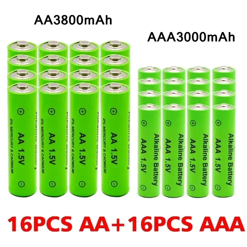 

AA+AAA rechargeable AA 1.5V 3800mAh/1.5V AAA 3000mah alkaline battery flashlight toy watch MP3 player replacement battery NiMH
