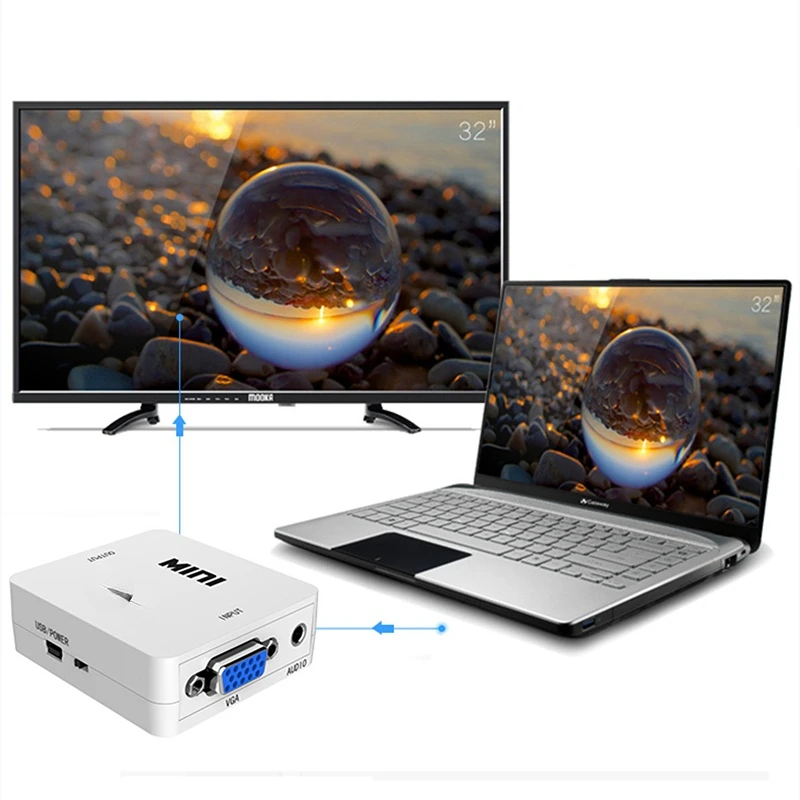 VGA-HDMI ȣȯ   1080P VGA-HDMI-PC Ʈ PS3 HDTV  TV   ̺ ȣȯ