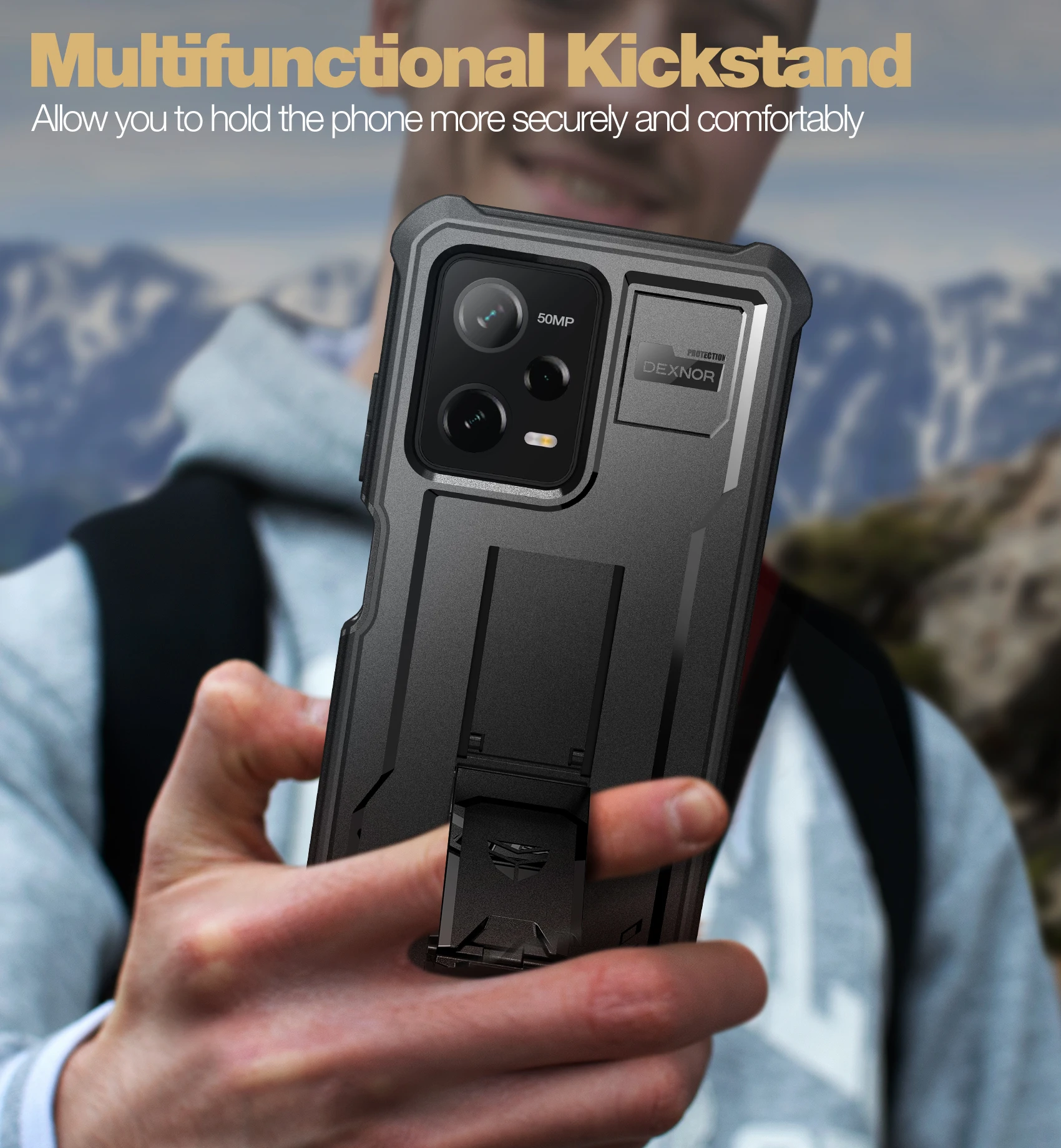 TEYYOS Custodia Trasparente Per Xiaomi Redmi Note 12 Pro Plus/Pro+ 5G – Bumper Antiurto In PC+TPU, Nero