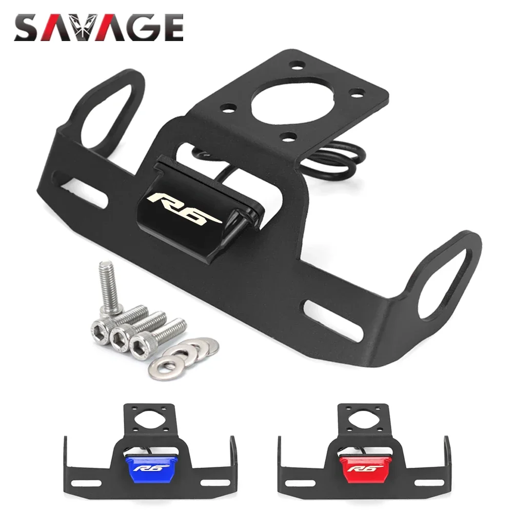 Motorcycle License Plate Holder License Plate Frame LED Number Light Fender Eliminator Tail Frame Bracket For YAMAHA YZF R6 2006-YZFR6 18