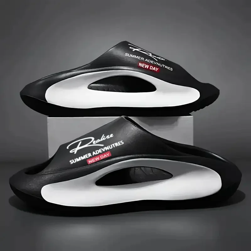 מחזיק גברים קל משקל EVA |   עיצוב קרטון שחור ולבן, אצבעות חשופות, נוחות לאורך כל השנה, לשימוש יומיומי בפנים/חוץ