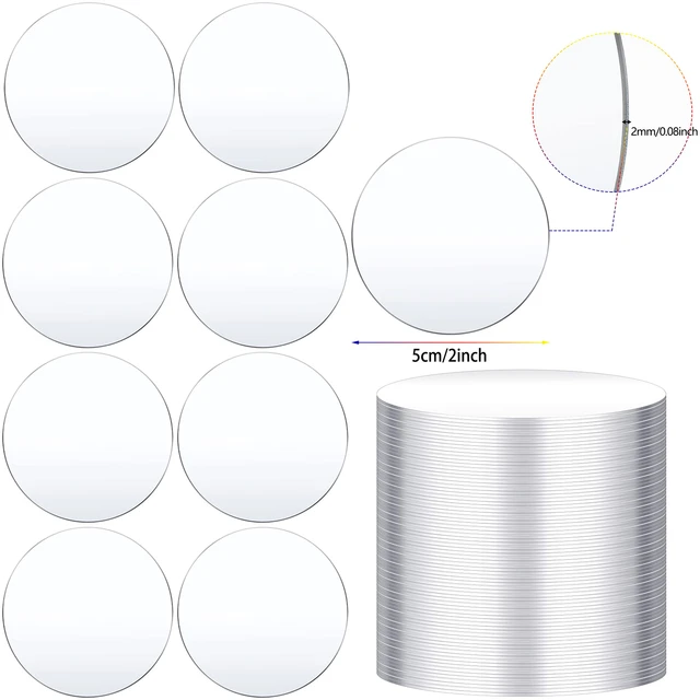 2/3/4/6 Inch 2mm Thick Clear Acrylic Circles Blanks Sheet Round Acrylic  Discs for Art Project Painting Children DIY Craft