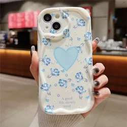 Soft Silicone Wavy Edge Phone Case with Love Heart & Flower Design - Samsung F34 (5G) (4)