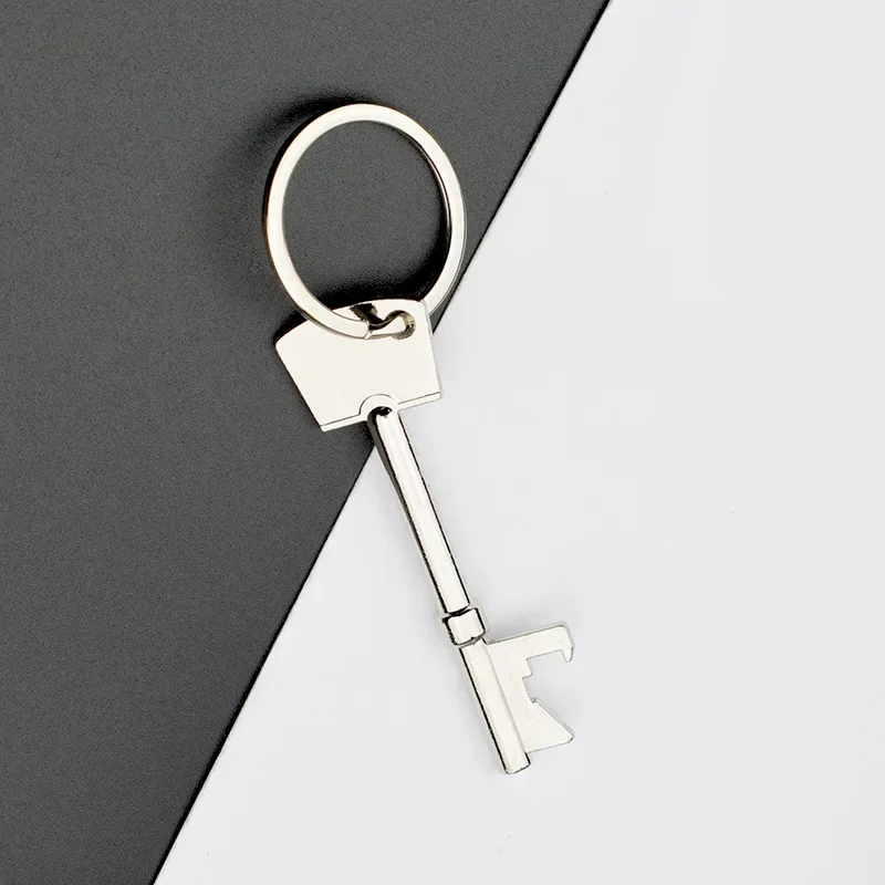 Key Portable Bottle Opener Beer Bottle Can Opener Hangings Ring Keychain Kitchen Tool Simulated Metal Key Keychain
