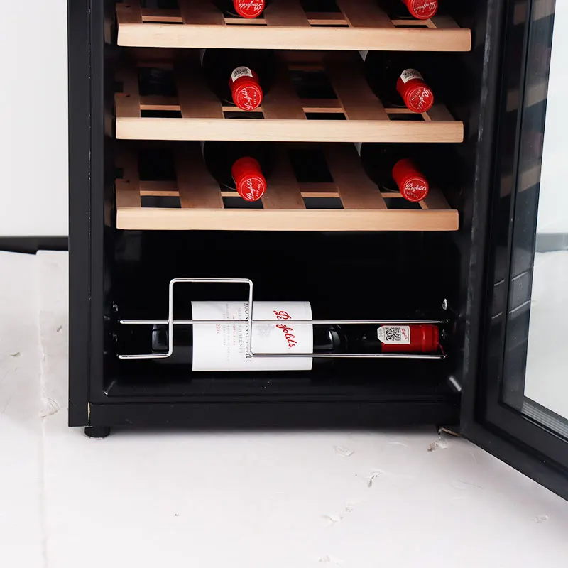 2.2Cu.Ft Tempered Glass Door Compact Wine Cooler Wine Cabinet Refrigerator Display Mini Refrigerators For Home