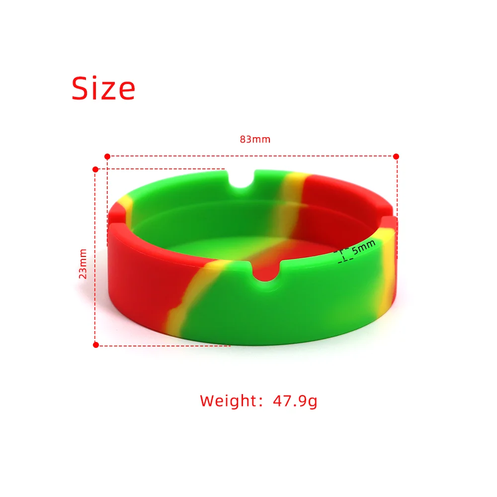 1pc Colorful Silicone Ashtray Tobacco Ashtray No Odor Man Gifts Home Room Living Room Office Decor