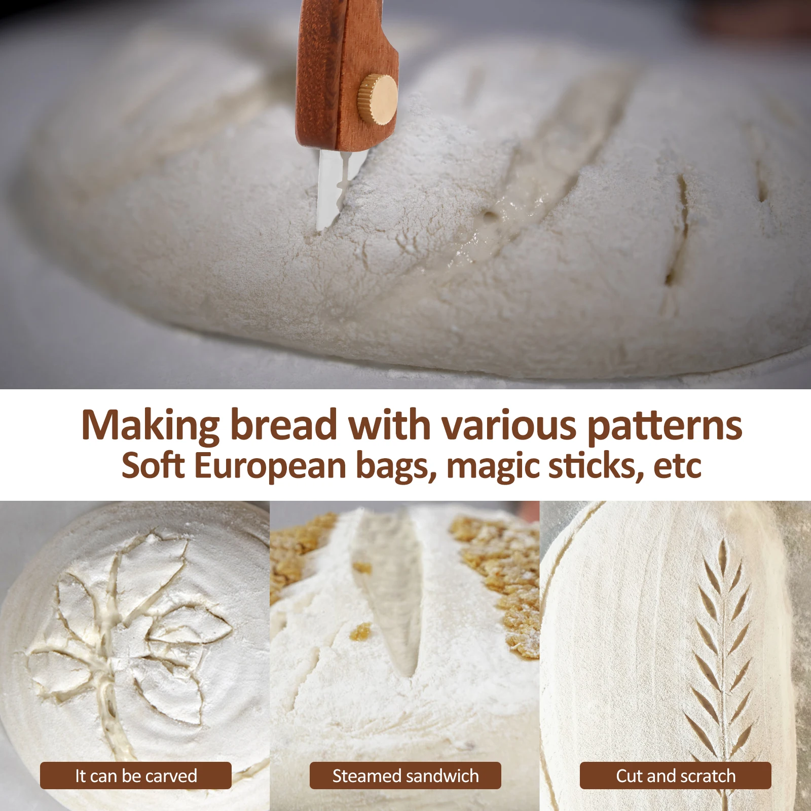 Bread Scoring Knife  with Stainless Steel Blades Dough Knife Dough Scoring Knife Bread Lame for Sourdough Bread Baking Tool