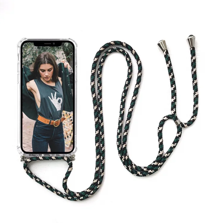Crossbody Lanyard Necklace Clear Phone Case with Neck Strap