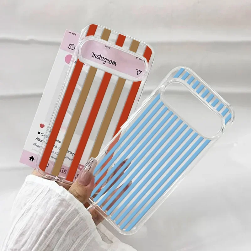 Colorful Stripe Soft Case Cover