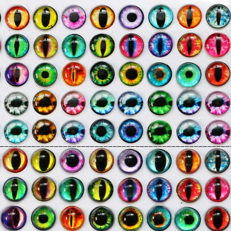  EXCEART 400 Pcs Eye Accessories Glass Dome Cabochons
