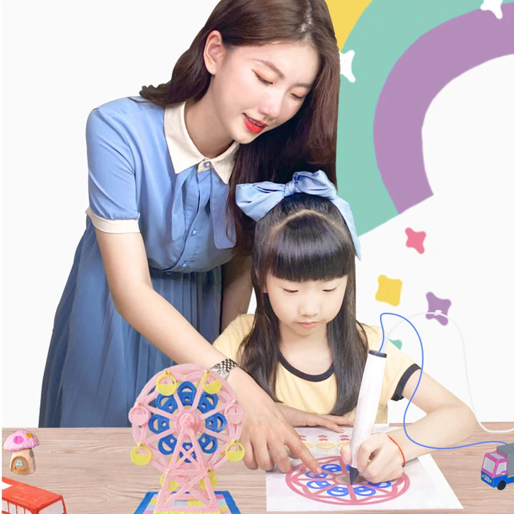 New 3D Pen Set With 150M PCL Filament Low Temperature Safe 3D Pens for Kids Student Best Birthday Chrismas Creative Gift