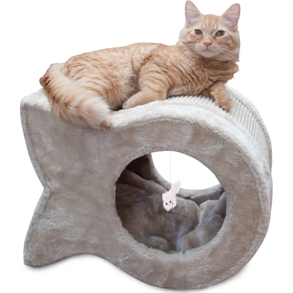 kitty-cave-cat-scratcher-faux-fur-e-sisal-bege