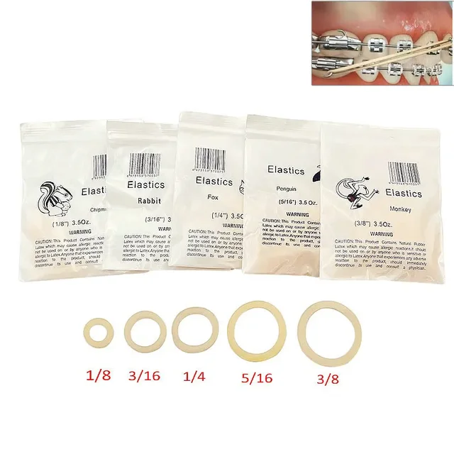 500pcs/lot Dental Rubber Bands Ortho Elastics Latex Braces Non-toxic Orthodontic Materials 3.5oz