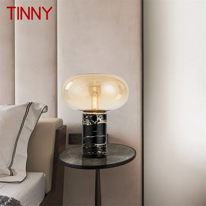 

TINNY Modern Bedside Table Lamp Marble E27 Desk Light LED Home Decorative For Foyer Living Room Office