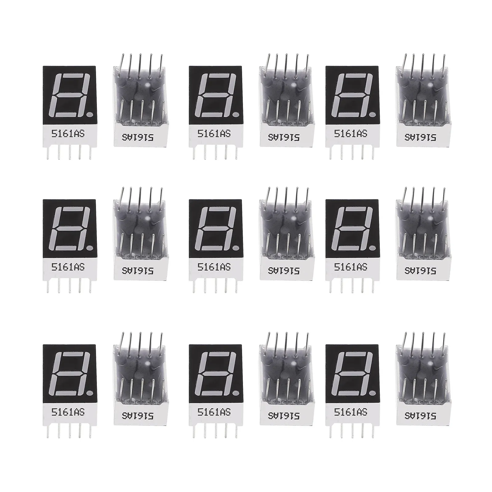 20Pcs 0.5 인치 빨간색 숫자 튜브 디스플레이 모듈 7 세그먼트 공통 양극 정밀 제작 DIY 용 LED 세그먼트 디스플레이 모듈