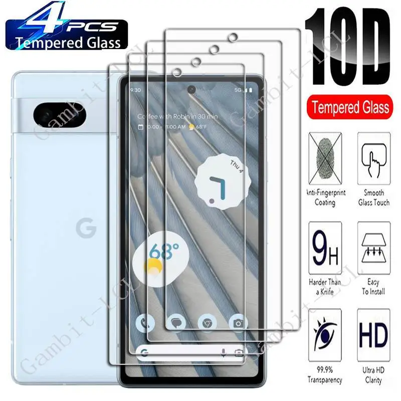 

Защитное закаленное стекло для Google Pixel 7A 6A 7 6 Pixel7a Pixel6a Pixel7 Pixel6, 4 шт.