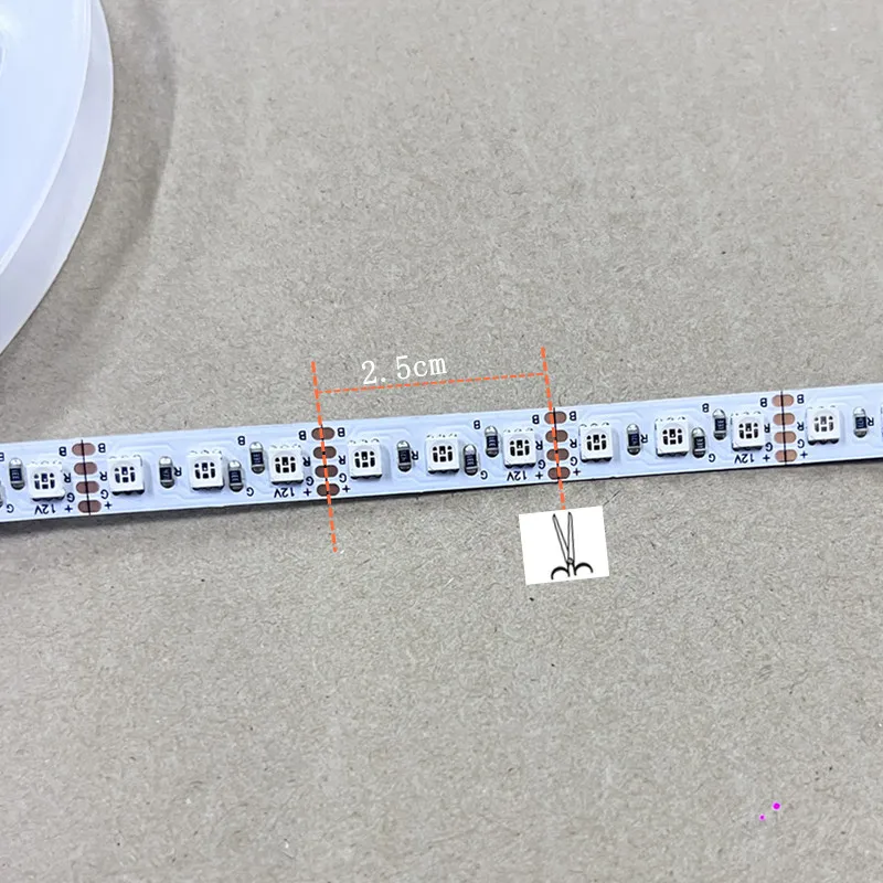 5미터 12V 3535 5mm 8mm 10mm RGB 120LED LED 스트립 라이트 RGB 7색 DC12V 5M IP20 비방수 2835