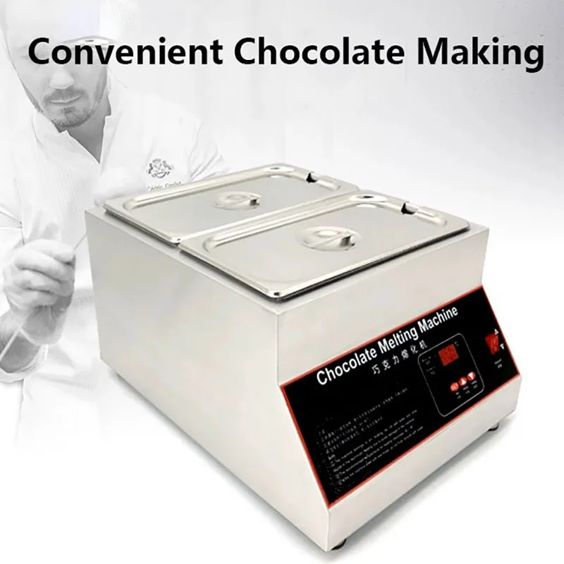 Chocolate Melting Machine Electric Warmer 1/2/4 Tanks Hot Chocolate Melter Maker Commercial Chocolate Melting Pots Household 5