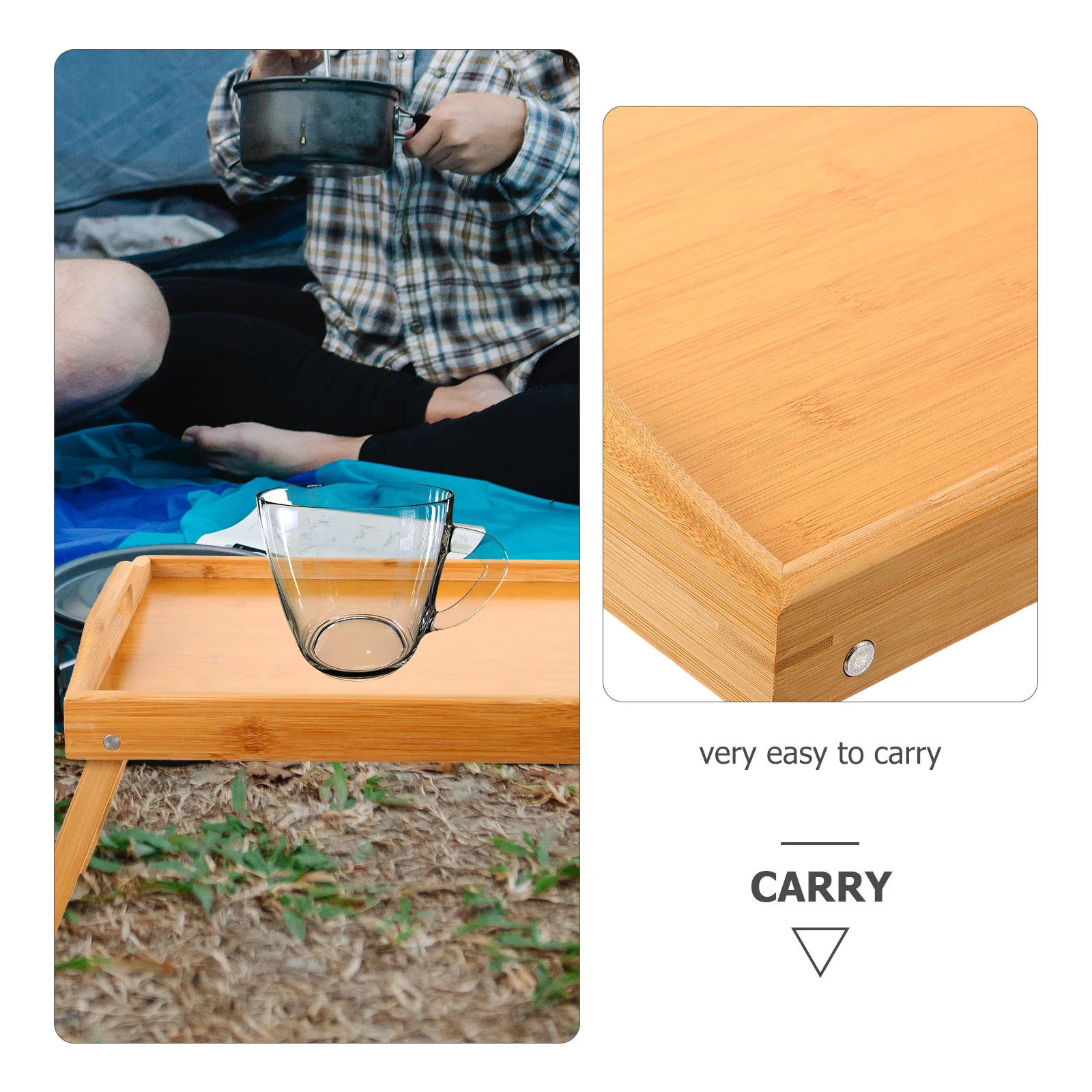 Mini Wooden Table Rectangular Folding Bed Table Small Bed Desk Portable Side Table Breakfast Serving Tray Coffee Table Home